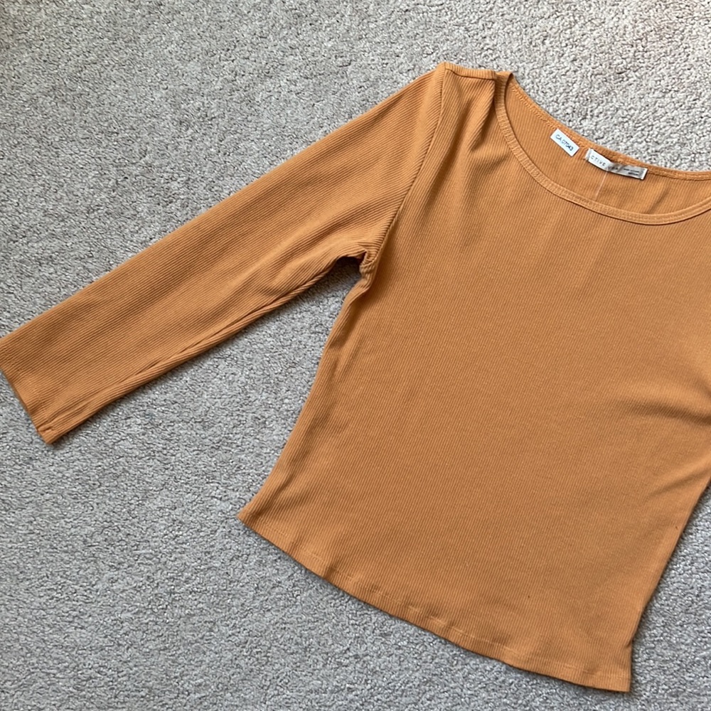 Active USA ribbed long sleeve crop top